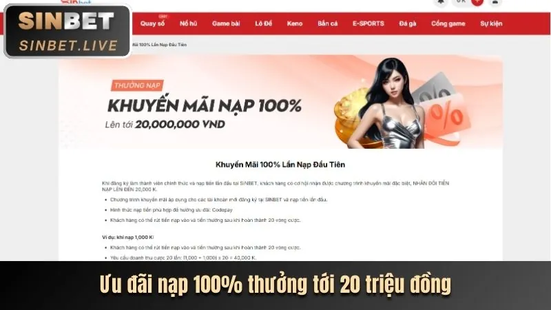 Tiền thưởng chào mừng 89 be